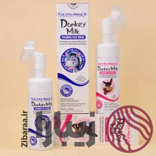 فیس واش شستشو صورت براش دار شیر الاغ وکالی‎