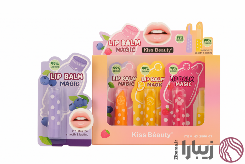 بالم لب کارتی میوه‌ای کیس بیوتی (Kiss Beauty Lip Balm Magic)