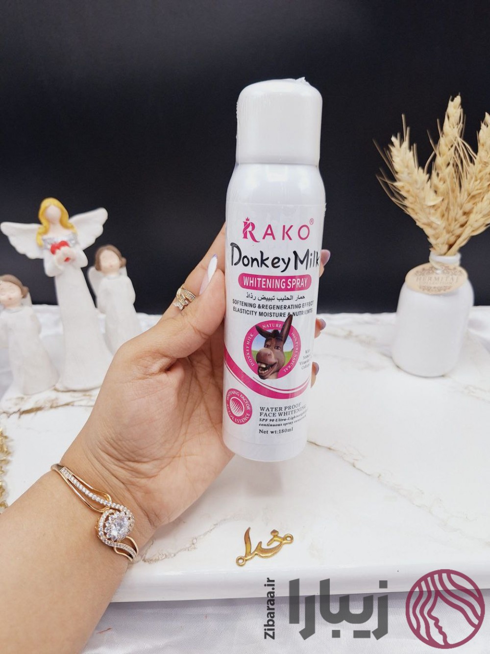 اسپری سفید کننده حاوی ضد آفتاب شیر الاغ راکو RAKO اصلی